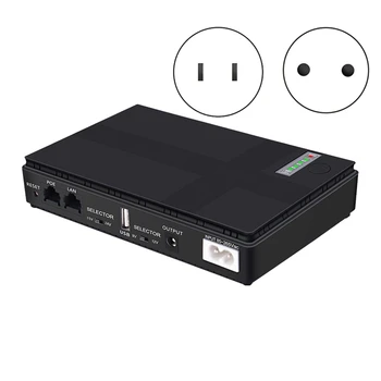 1 Комплект источника бесперебойного питания Mini UPS USB POE 10400 мАч Резервная батарея для Wi-Fi маршрутизатора CCTV (штепсельная вилка США)