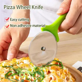 Моющийся нож для пиццы, Бытовой Кухонный Гаджет, Креативный круглый роликовый Нож, Нож для блинов из нержавеющей стали, кухонные аксессуары