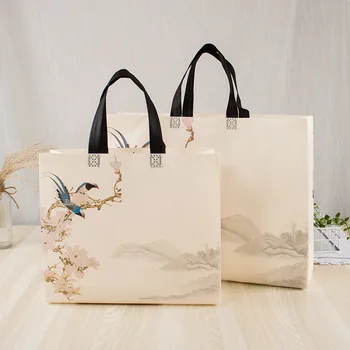 Нетканые сумки Индивидуальные портативные сумки для защиты окружающей среды, рекламные подарочные пакеты для покупок из пластиковой упаковки на вынос, креативные портативные сумки